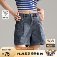 森馬牛仔褲女簡約時尚A字褲ins潮夏季涼感短褲休閑風(fēng)109324122005