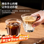 青蘋果轟炸機(jī)咖啡杯 高檔精致鋼化玻璃杯dirty澳白意式濃縮拿鐵杯冰美式
