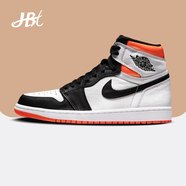 耐克（NIKE）【潮】Air Jordan aj1男鞋中高幫休閑運(yùn)動(dòng)透氣舒適籃球鞋 555088-180黑白橙 扣碎 41