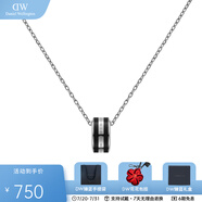 丹尼爾惠靈頓（DanielWellington）dw項鏈 時尚飾品吊墜項鏈女時尚飾品 七夕情人節(jié)禮物送女友送愛人 銀色與曜目黑撞色 DW00400307