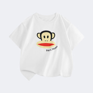 大嘴猴（paul frank）童裝兒童短袖T恤短褲2025夏季男女童百搭簡(jiǎn)約舒適休閑上衣褲子 435F米白 140