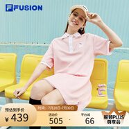 FILA FUSION斐樂潮牌女子連衣裙夏時尚寬松簡約POLO領(lǐng)連身裙 青春粉-PK XL （175/92A/XL）