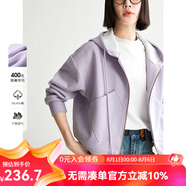 雲(yún)上生活女裝干爽「氧氣外套」蜂巢珠地大口袋連帽衛(wèi)衣外套W5403X 淡紫色 M