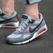 NIKE耐克男鞋夏季新款運(yùn)動鞋air max氣墊鞋緩震舒適休閑鞋跑步鞋子男 灰黑紅 后掌氣墊580518-001 42
