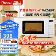 美的（Midea）變頻小清新微波爐 液晶屏幕 磨砂面板 小型20L家用 匠心工藝（PM2002）