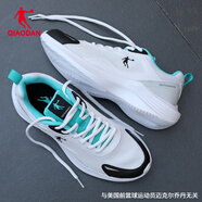 喬丹QIAODAN男鞋跑步鞋2025夏季新款透氣網(wǎng)面跑鞋男士輕便減震休閑鞋 0222W喬丹白/藍(lán)綠 40