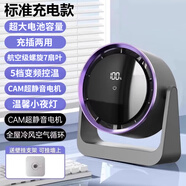 埃爾米匡特風(fēng)扇桌面超靜音辦公室學(xué)生宿舍家用臺式2025年新款制冷充電風(fēng)扇 戴森紫【30000AH】尊享充電版