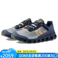 昂跑（On）男鞋運動鞋越野跑鞋減震Cloudvista公路鞋透氣系帶春秋晨跑 Midnight/Olive 12 /47碼