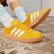 adidas T頭鞋 VL COURT復古板鞋德訓鞋男女阿迪達斯輕運動(dòng) 黃色/亮白/漢玉白   44