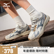 美津濃（MIZUNO）男女跑步運(yùn)動(dòng)鞋緩震透氣 網(wǎng)面拼接 反光標(biāo)識(shí) RACER S 01/丹寧  36