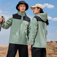 伯希和PERFORMANCE秋冬戶外防風(fēng)防水三合一沖鋒衣可拆卸登山徒步防風(fēng)外套男女同款 2309綠 3XL（建議體重170-184斤）