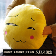 優(yōu)羽暖手滑稽抱枕二次元插手卡通表情包動漫抱枕暖手寶捂創(chuàng)意靠墊惡搞 鄙視大小眼 直徑約40厘米