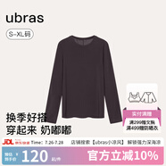 ubras陳都靈同款小奶皮修身打底衣女肌底衣打底衫秋衣內(nèi)搭長(zhǎng)袖 圓領(lǐng)-熱可可色 L