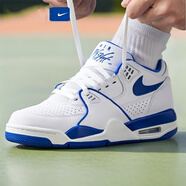 耐克（NIKE）籃球鞋男鞋冬季新款AIR FLIGHT 89休閑鞋aj4兄弟氣墊運動(dòng)鞋 FZ3045-100白色藍色 43