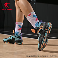 喬丹（QIAODAN）破影3籃球鞋新款防水革面耐磨實(shí)戰(zhàn)球鞋緩震男鞋專業(yè)高幫運(yùn)動(dòng)鞋男 黑色/丹橘色【皮革款】 41