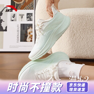 安踏漫步丨跑步鞋女鞋緩震回彈運動鞋夏季密網(wǎng)透氣專業(yè)防滑體測慢跑鞋 【漫步2】象牙白/淺曦綠 37.5