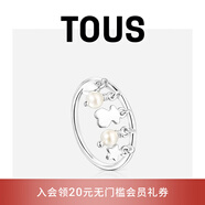 TOUS  桃絲熊Cool Joy系列925銀簡約輕奢珍珠戒指生日禮物情侶禮物 銀色
