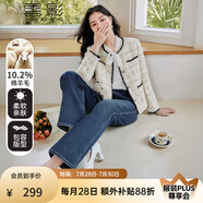 香影小香風外套女2025年春秋裝新款米白色小個子高級感千金風早秋 米色J833323 S