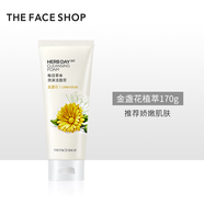 菲詩(shī)小鋪THEFACESHOP洗面奶蘆薈檸檬潔面乳保濕溫和清潔清爽泡沫 草本金盞花170g-水潤保濕
