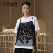 云思木想Ysimo-X摩登國風(fēng)2025夏季新款撞色寬松短袖T恤女12743 白色 XL