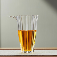 RSRDDY綠昌明加厚玻璃公道杯分茶器耐熱功夫茶具配件茶海透明帶嘴 掠影公道杯約150ml