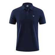 EMPORIO ARMANI EA7阿瑪尼POLO汗衫翻領(lǐng)純·棉短袖T恤男夏季新款寬松大碼體恤男t 藏青色AM2258 短·袖Polo 2XL 建議135-150斤