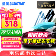 量美（QUANTMAY）量美汽車貼膜全車貼膜太陽膜隱私玻璃防爆防曬膜隔熱膜前擋車窗膜 磁控中黑-【L1單獨側(cè)后】
