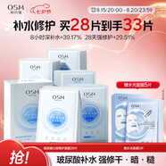 歐詩(shī)漫（OSM）沁潤(rùn)補(bǔ)水面膜28片玻尿酸保濕修護(hù)面膜護(hù)膚品化妝品生日禮物送女友
