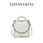 蒂芙尼 Return to Tiffany系列淡沙弗萊石綠色絲巾托特包