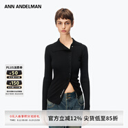 ANN ANDELMAN【明星同款】2025春款不規(guī)則針織衫長袖開衫 黑色 M