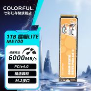 七彩虹（Colorful）1TB SSD固態(tài)硬盤M.2接口 NVME協(xié)議512G臺(tái)式電腦CN600 PCIE3.0系列筆記本高速2TB大容量 ME700 1T 橘喵 Lite 單硬盤