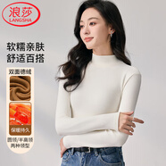 浪莎打底衫女春秋款加厚德絨半高領(lǐng)內搭氣質(zhì)修身高級感長(cháng)袖打底上衣