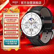 愛(ài)國者（aigo）智能手表V8旗艦版男女通用款健康監測心率多功能通話(huà)圓盤(pán)運動(dòng)手表 黑色-XFQ