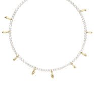 何方珠寶（HEFANG Jewelry）金葉子項鏈優(yōu)雅百搭飾品輕奢頸鏈生日禮物 項鏈