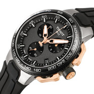 天梭（TISSOT）瑞士手表 競速系列硅膠石英男士手表T111.417.27.4 青銅盤(pán) 硅膠帶 男表A 競速