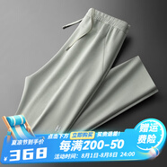 HARSIINCN輕奢品質(zhì)長(zhǎng)絨棉直筒衛(wèi)褲男款春夏新款輕薄舒適寬松休閑運(yùn)動(dòng)長(zhǎng)褲子 HS596淺綠-膚舒適空氣層面料 50 【120-140斤左右】
