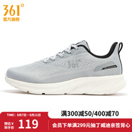 361度男鞋運動鞋春季新款361度男常規(guī)跑鞋 冷霧灰/曜石黑 42