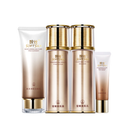 婉絲（SOFTSILK）黃金系列透亮修護補水護膚品套裝提亮保濕滋潤精華 潔面乳+美肌露+美肌乳+眼霜