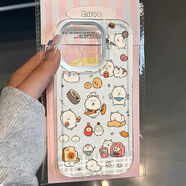其他家自嘲熊插畫畫適用蘋果16promax手機(jī)保護(hù)殼iphone15新款mate60 自嘲熊烘焙師 -太空殼-透明 iPhone 8 Plus