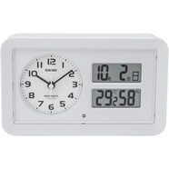 卡西歐（CASIO）數字顯示手表 鬧鐘功能 電波 模擬貪睡帶燈自動(dòng)亮燈 簡(jiǎn)約 TTM-170NJ-7JF 白色