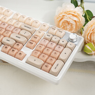漫步貓H102機械鍵盤(pán)三模無(wú)線(xiàn)藍牙可愛(ài)主題個(gè)性女生辦公ipad電腦手機通用 漫步貓H102+粉底液 茶軸 三模版有線(xiàn)+無(wú)線(xiàn)2.4g+藍牙