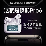 瞬零【華強北16代頂配Pro6】帶顯示屏藍牙耳機無線ANC主動降噪入耳式商務(wù)跑步運動音樂游戲適用于蘋果 【空間音頻+三真電量+入耳檢測】 50dB深度降噪丨高