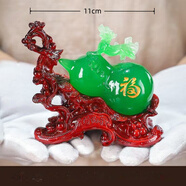 赟婭中式客廳玄關(guān)陶瓷富貴青松葫蘆擺件家居辦公室工藝裝飾品喬遷禮物 迷你聚財葫蘆【翠綠】樹(shù)脂材質(zhì)