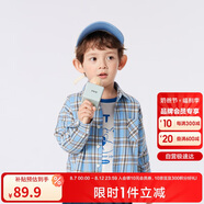 巴拉巴拉童裝兒童襯衫2025女童男童上衣格紋襯衣春裝親子百搭209125102201