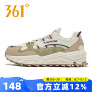 361度女鞋越野鞋2025春季新款戶外登山徒步運(yùn)動(dòng)鞋防滑休閑鞋 蓮子白/茶梗綠 39