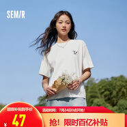 森馬[涼感T]觀園吉聯(lián)名短袖T恤女抗菌寬松熊貓夏裝潮109324100013