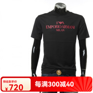 阿瑪尼（Emporio Armani）EA 阿瑪尼 修身男士短袖圓領(lǐng)T恤 3H1TN1 1JCQZ 黑色 F096 均碼 -----香港倉分店買快5天
