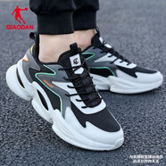 喬丹QIAODAN運動(dòng)鞋網(wǎng)面鞋透氣網(wǎng)鞋跑步鞋子男休閑鞋冬季男鞋跑鞋R 黑色/暖灰色-0320 39