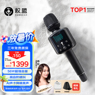 權盟 【直播推薦】話(huà)筒音響一體自帶聲卡麥克風(fēng) 全民k歌麥克風(fēng)家庭ktv 戶(hù)外唱歌主播直播錄歌卡拉ok Q9升級版【品牌爆款】56W超大音量