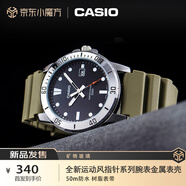 卡西歐（CASIO）手表男士簡約休閑考試兒童學(xué)生石英腕表生日禮物MTP-VD01-3EVUDF